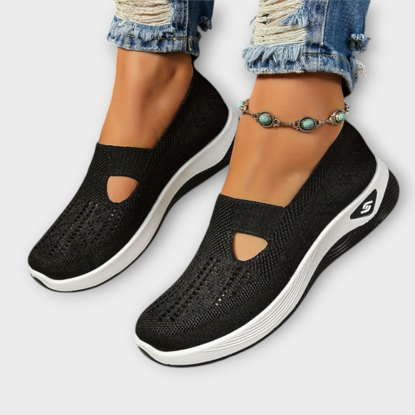 Baskets slip-on en maille confort