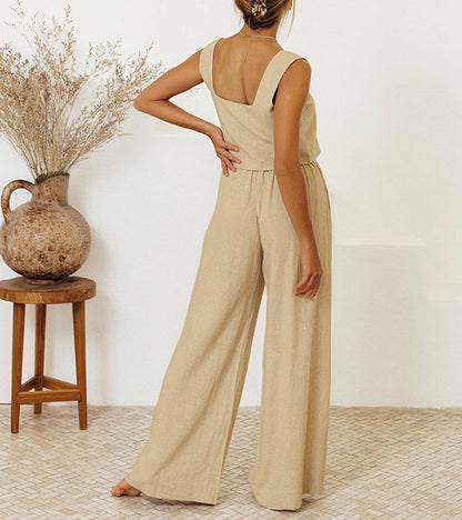 Milena - Ensemble Haut Minimaliste et Pantalons Amples