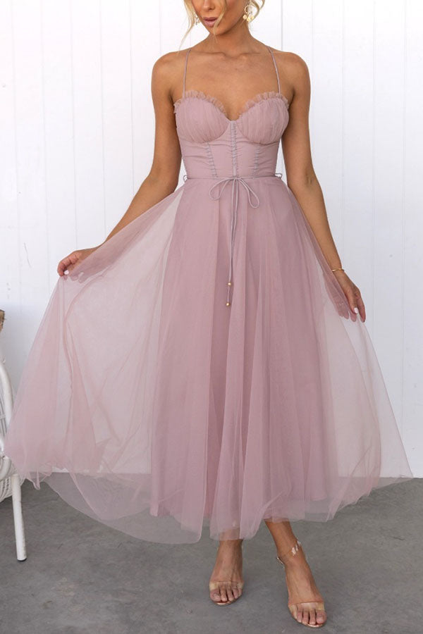Robe Longue Élégante avec Bustier - Robe de Cérémonie Fluide