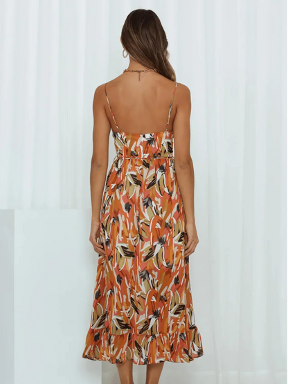 Chiara - Robe Midi Colorée Femme | Élégance Estivale