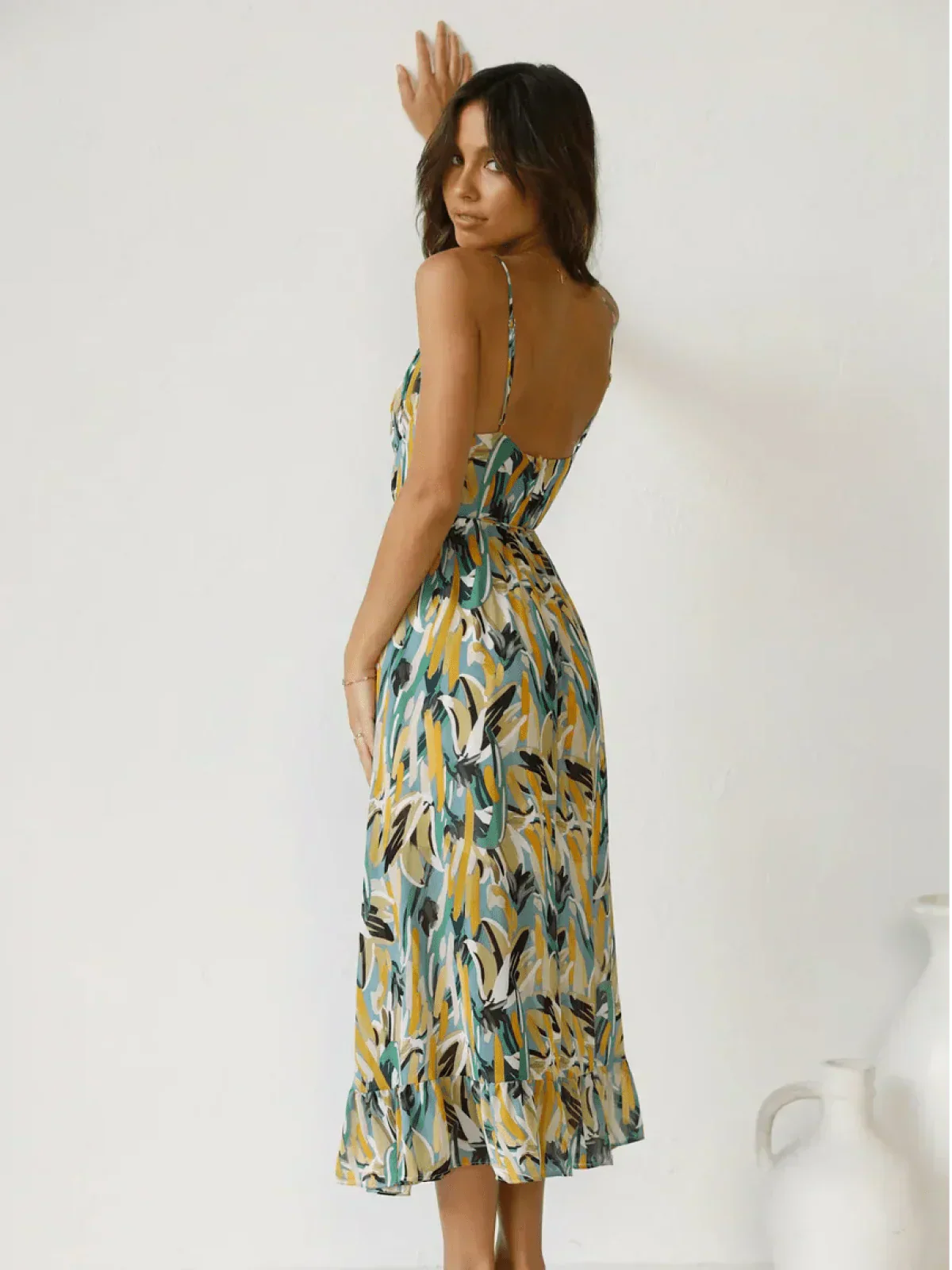 Chiara - Robe Midi Colorée Femme | Élégance Estivale