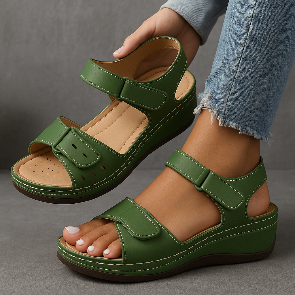 Baldina - Sandales à talon compensé rembourrées