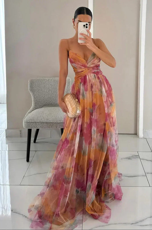 Brienne - Robe Maxi Femme, Élégante & Stratifiée