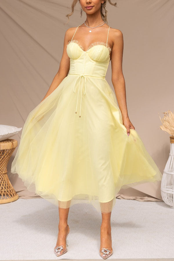 Elodie – Robe maxi avec décolleté en V