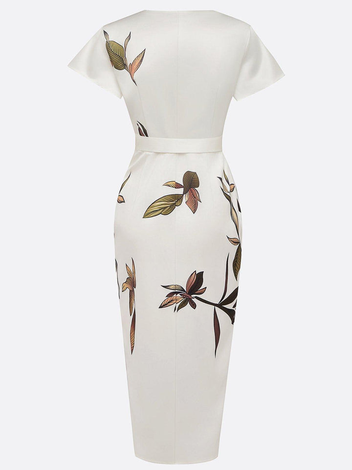 Elin™ | Robe portefeuille élégante à imprimé floral