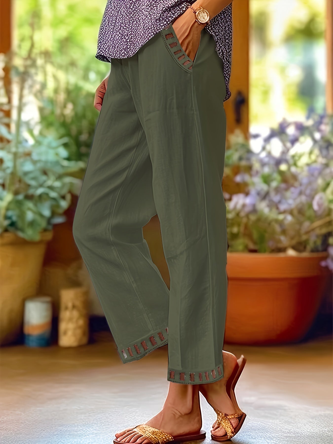 Wren – Pantalon court à taille décontractée avec bord contrasté