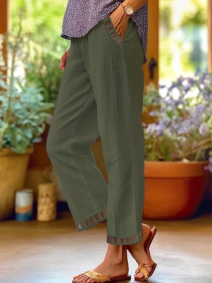 Wren – Pantalon court à taille décontractée avec bord contrasté