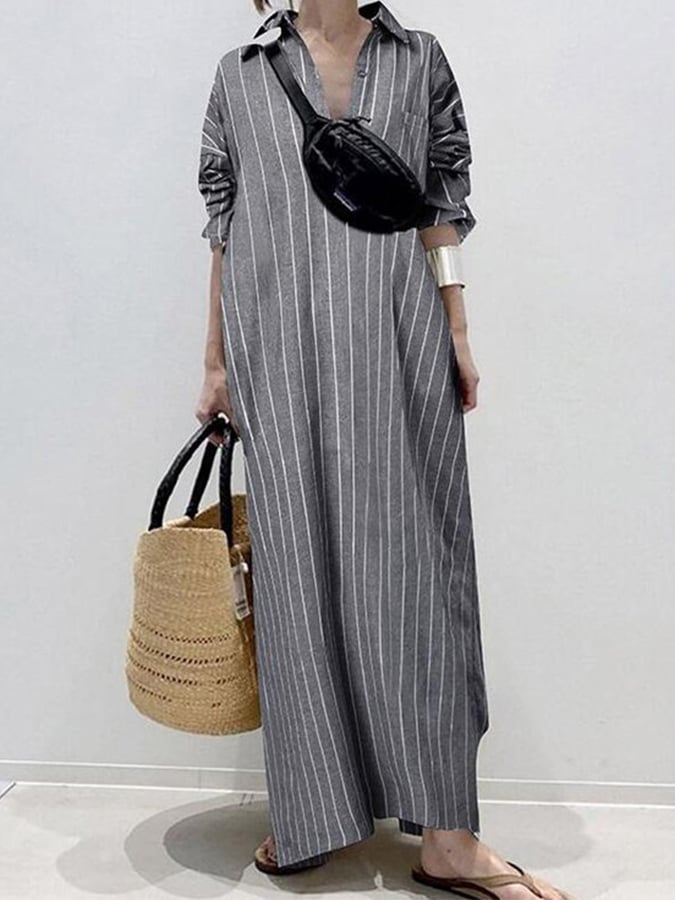 Zalia™ - Robe Urban Stripe