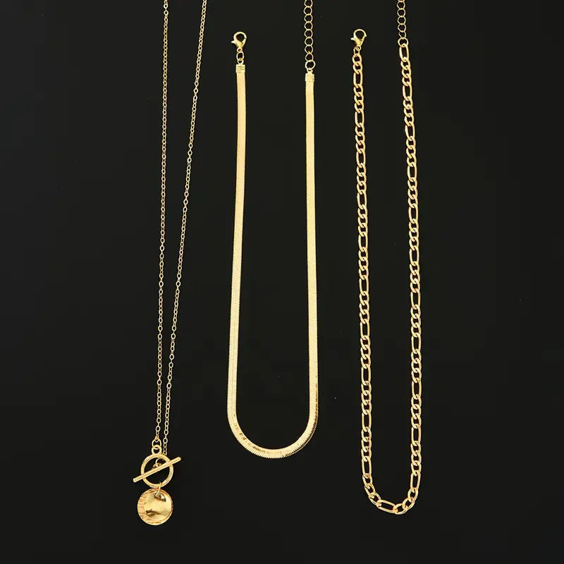 Collier Superposé Savira avec Pièce Texturée | Or