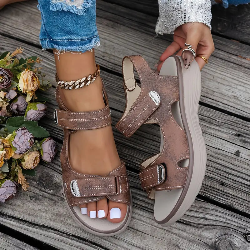 Alia™ | Sandales à talon compensé confortables avec bride de cheville