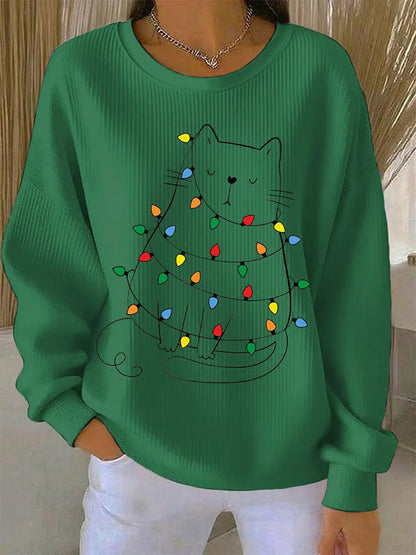 Saar - Pull de Noël avec motif de chats