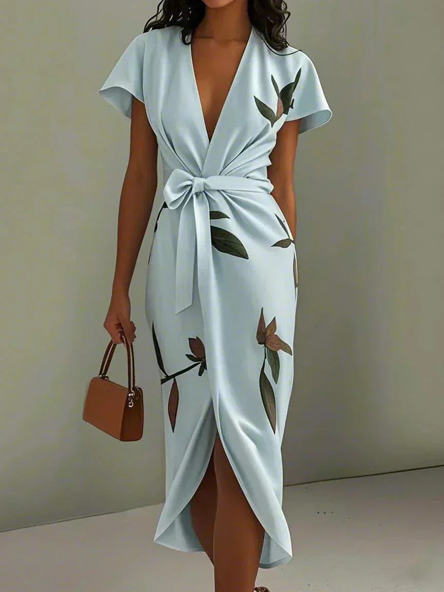 Elin™ | Robe portefeuille élégante à imprimé floral