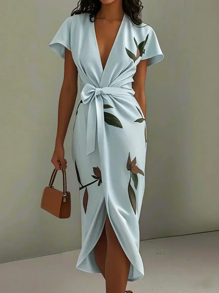 Elin™ | Robe portefeuille élégante à imprimé floral