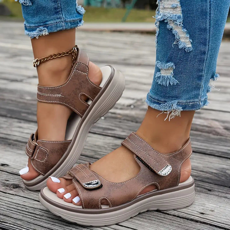 Alia™ | Sandales à talon compensé confortables avec bride de cheville