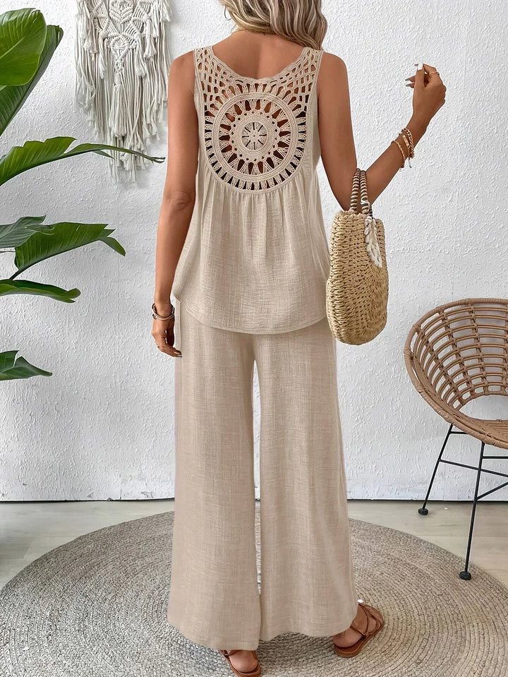 ELOWEN – ENSEMBLE TANK ET PANTALON CHIC TOUTE LA JOURNÉE