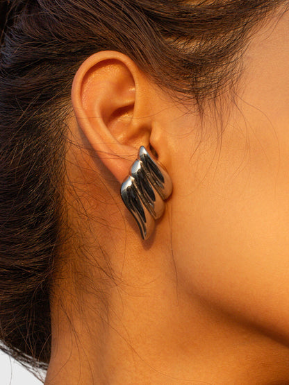 Aitana | Boucles d'Oreilles à Trois Couches en Forme d'Aile