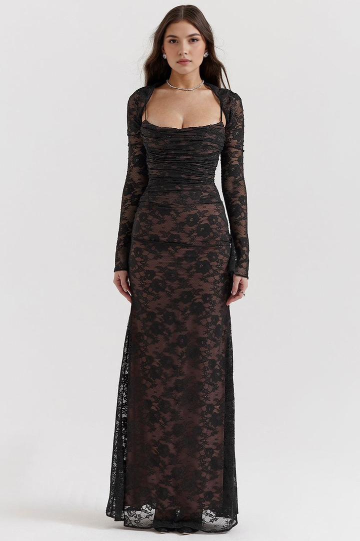 CELESTE - Robe Maxi en Dentelle