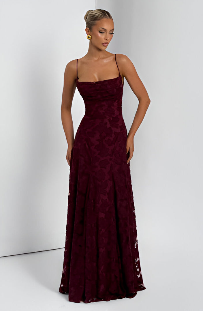 Alona - Robe Maxi à Corset en Dentelle Élégante