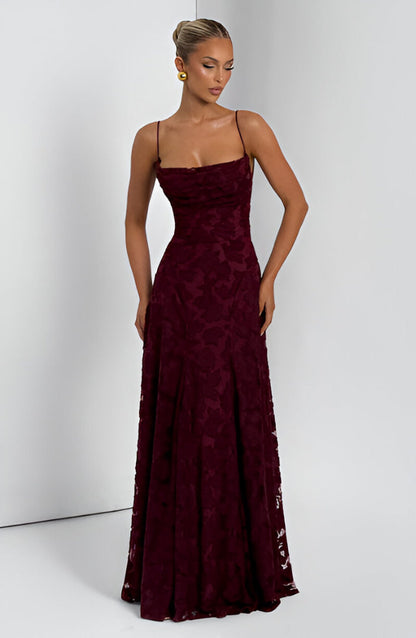 Alona - Robe Maxi à Corset en Dentelle Élégante