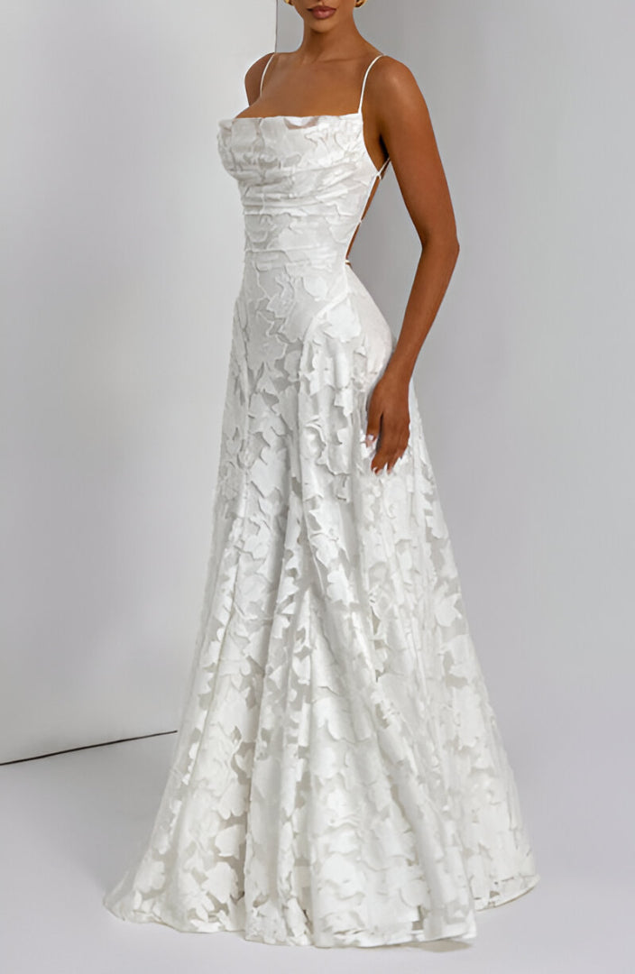 Alona - Robe Maxi à Corset en Dentelle Élégante
