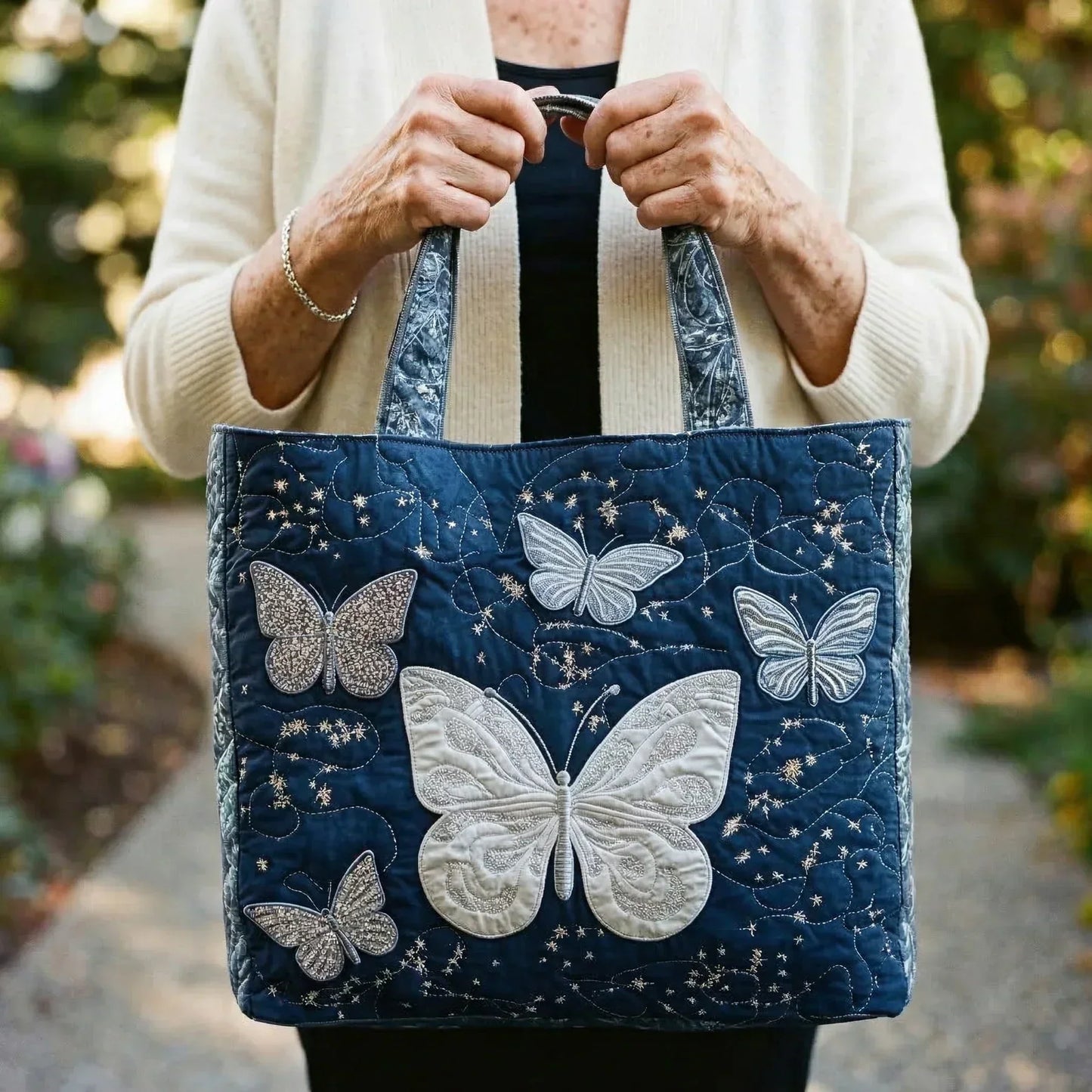 Sac Artisanal - Papillon Argent