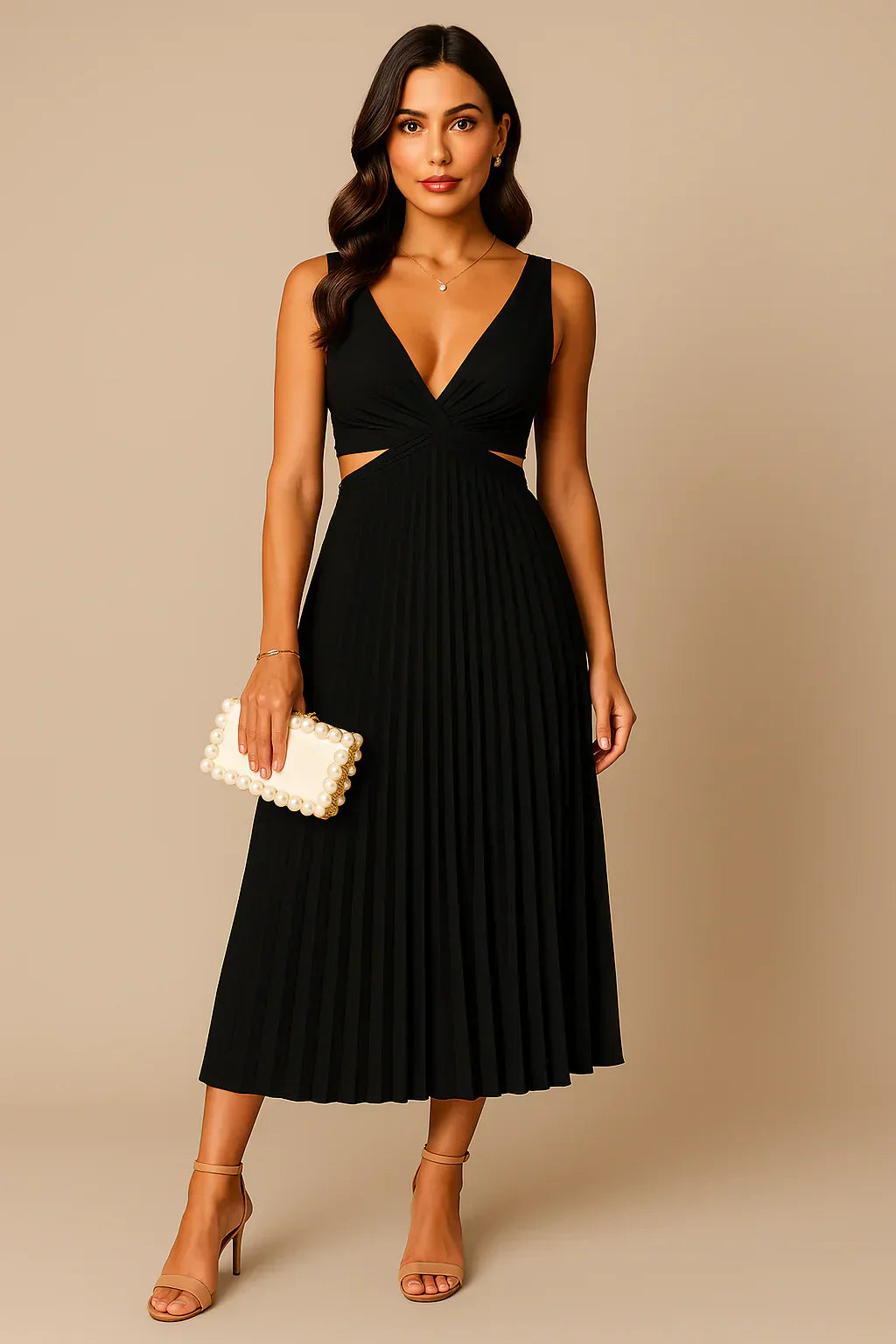 Robe de Soirée Plissé pour femme | Midi
