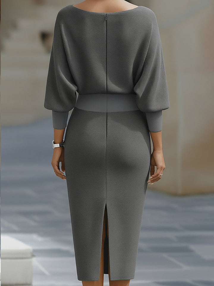 Brielle | Robe Midi Élégante Drapée