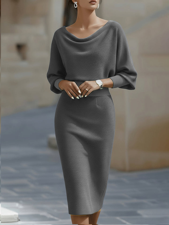 Brielle | Robe Midi Élégante Drapée