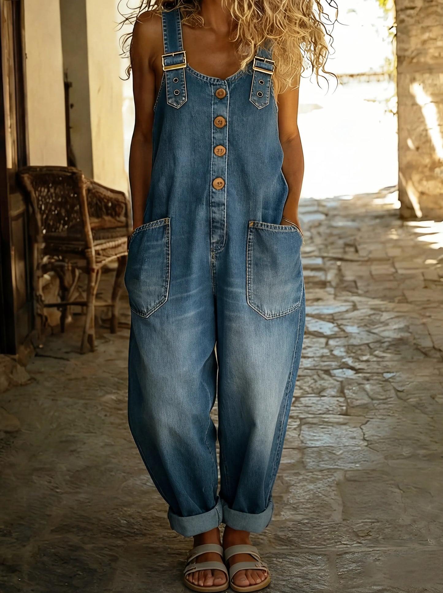 Rocio™ - Salopette en jean ajustable et polyvalente