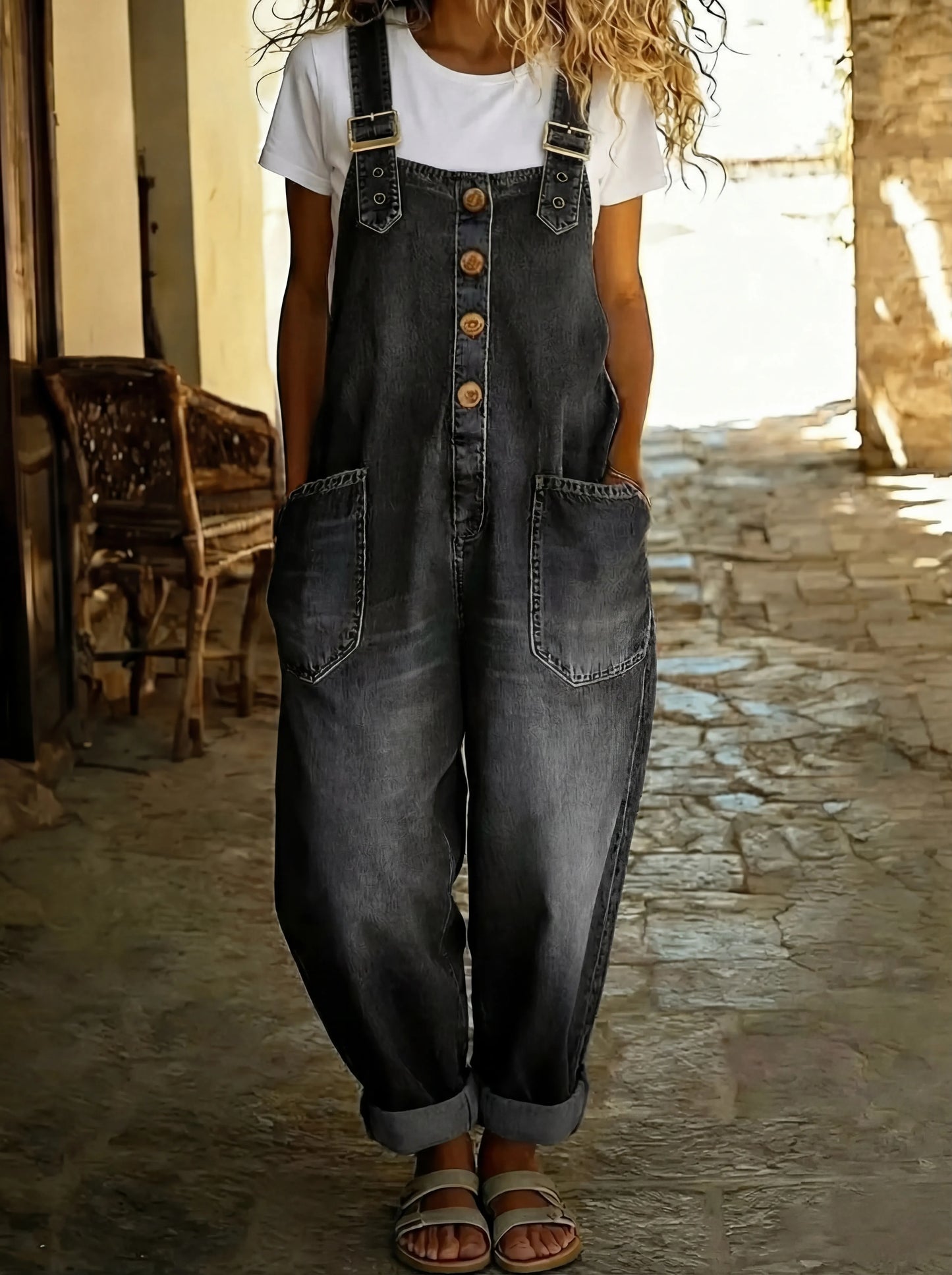 Rocio™ - Salopette en jean ajustable et polyvalente