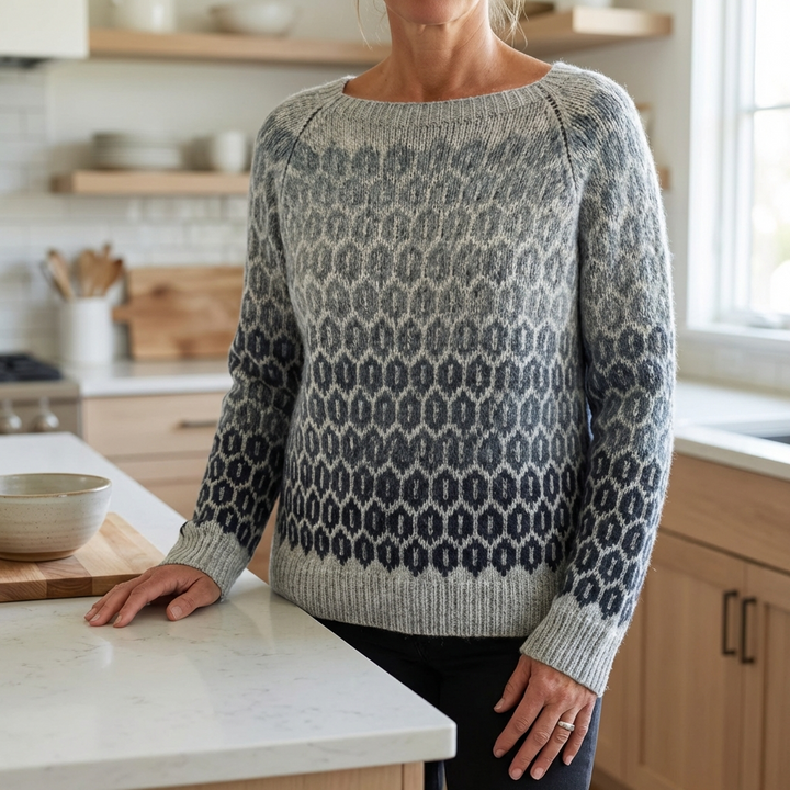 Bogumiła - Pull Tricoté Scandinave Rétro