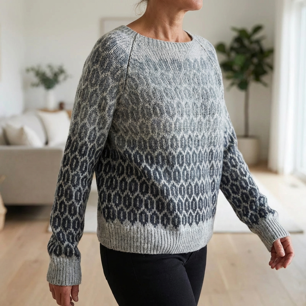 Bogumiła - Pull Tricoté Scandinave Rétro