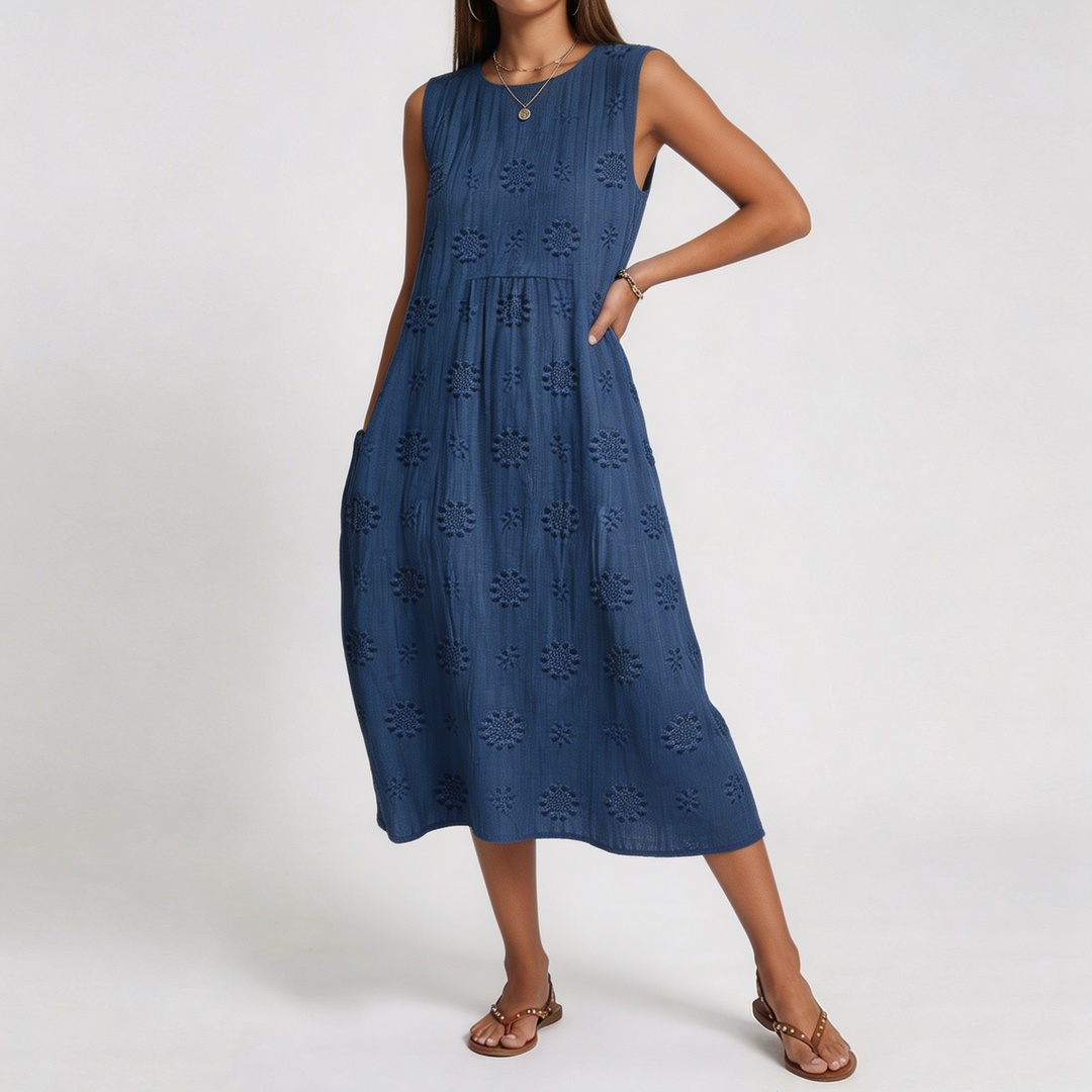 Audrey | Robe Midi à Motifs