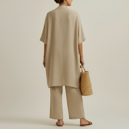 Risteena - Ensemble Minimaliste En Lin et Coton, Composé de Trois Pièces