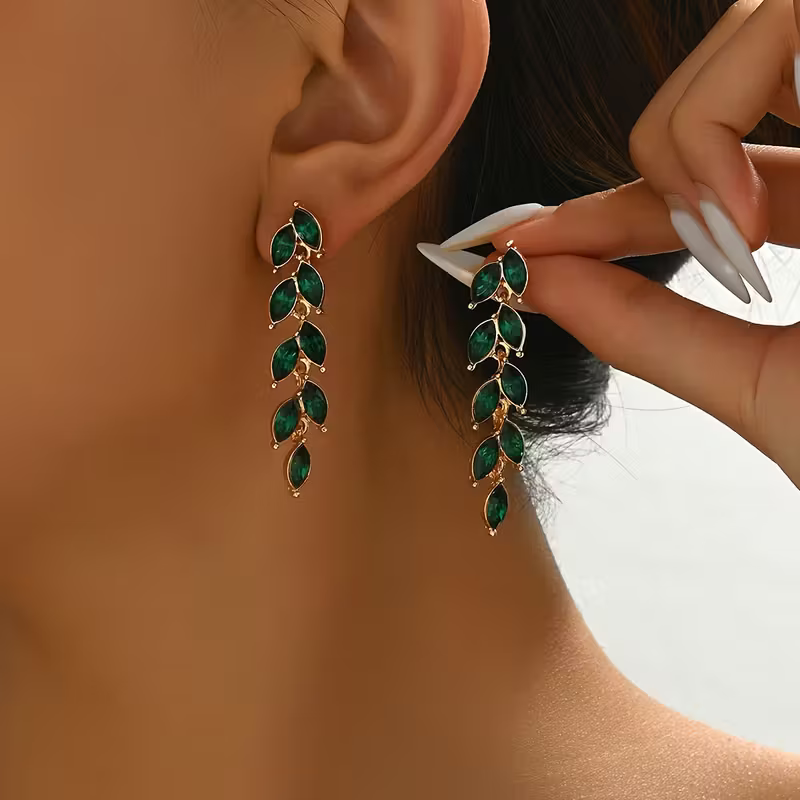 Boucles d'oreilles Cascade de Feuilles