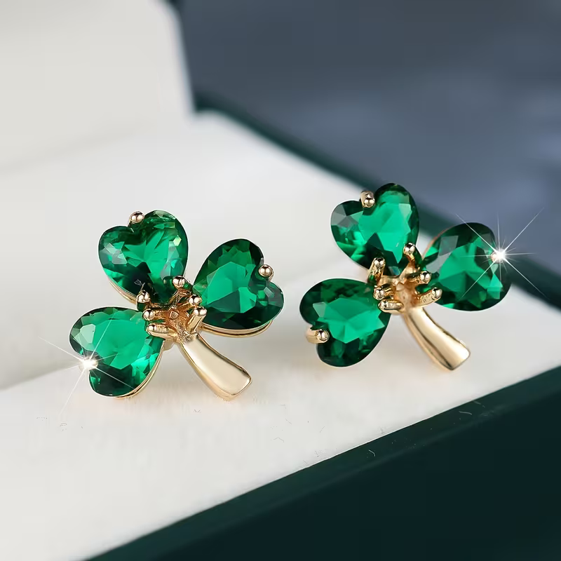 Boucles d'oreilles Trèfle Porte-bonheur
