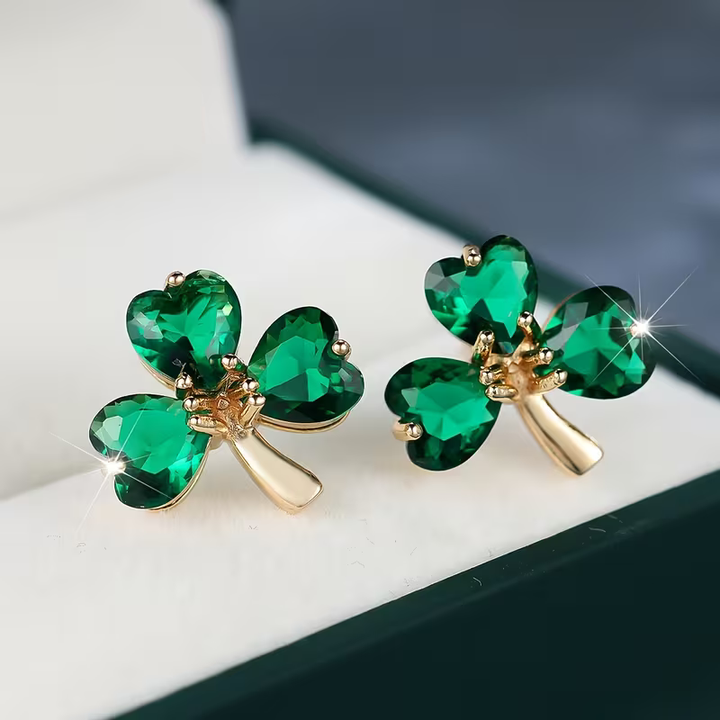 Boucles d'oreilles Trèfle Porte-bonheur