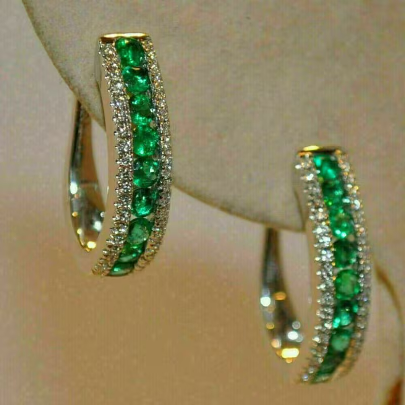 Boucles d'oreilles Éclat Émeraude