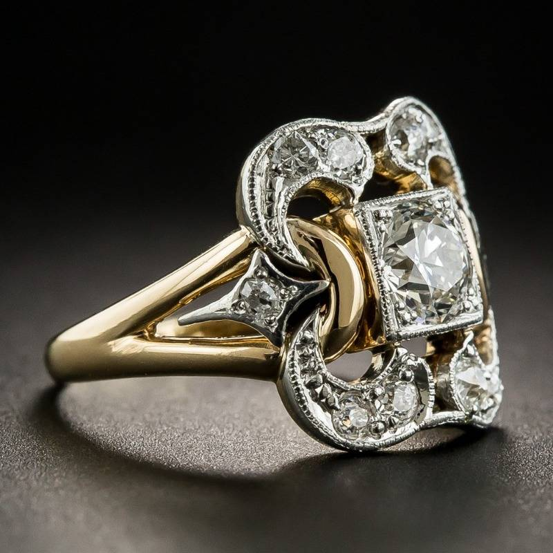 Bague en Zirconium Vintage Doré