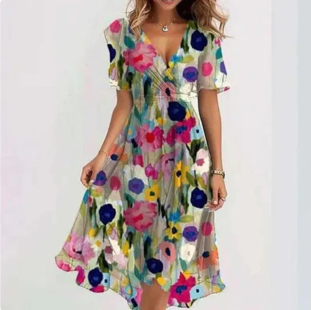 Annegrette - Robe Femme Décolleté en V