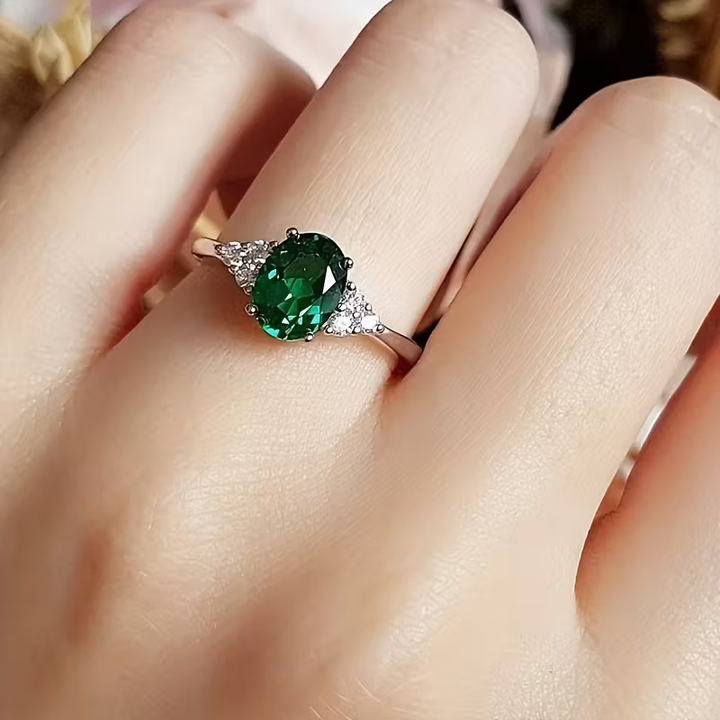 Bague de Promesse Émeraude