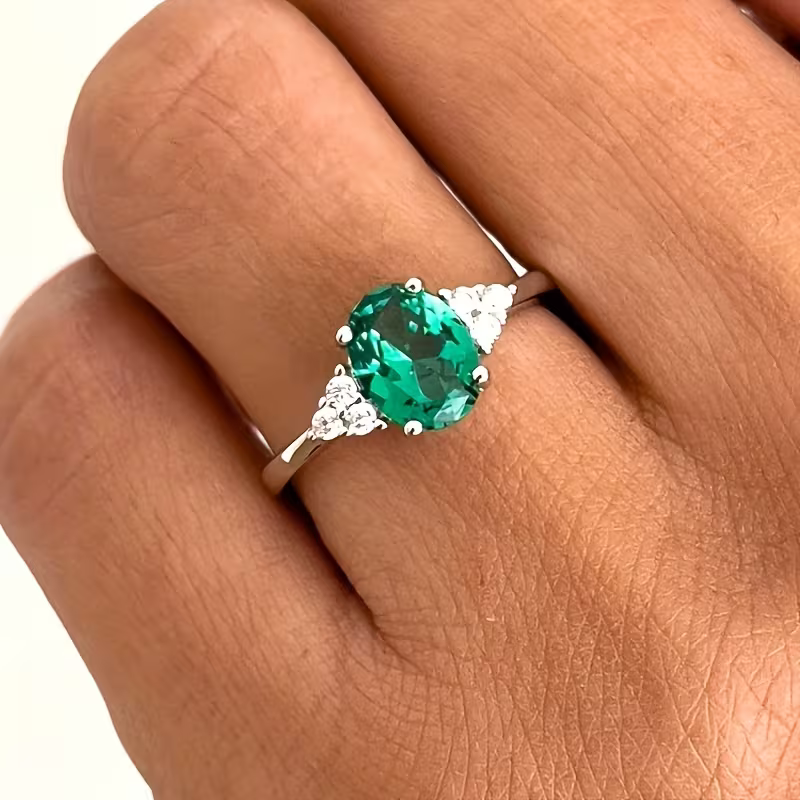 Bague de Promesse Émeraude