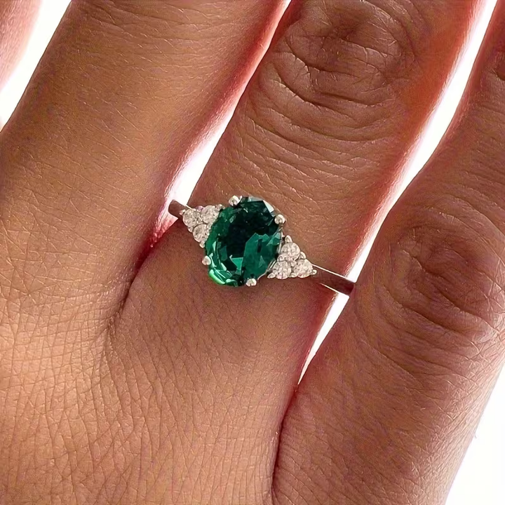 Bague de Promesse Émeraude