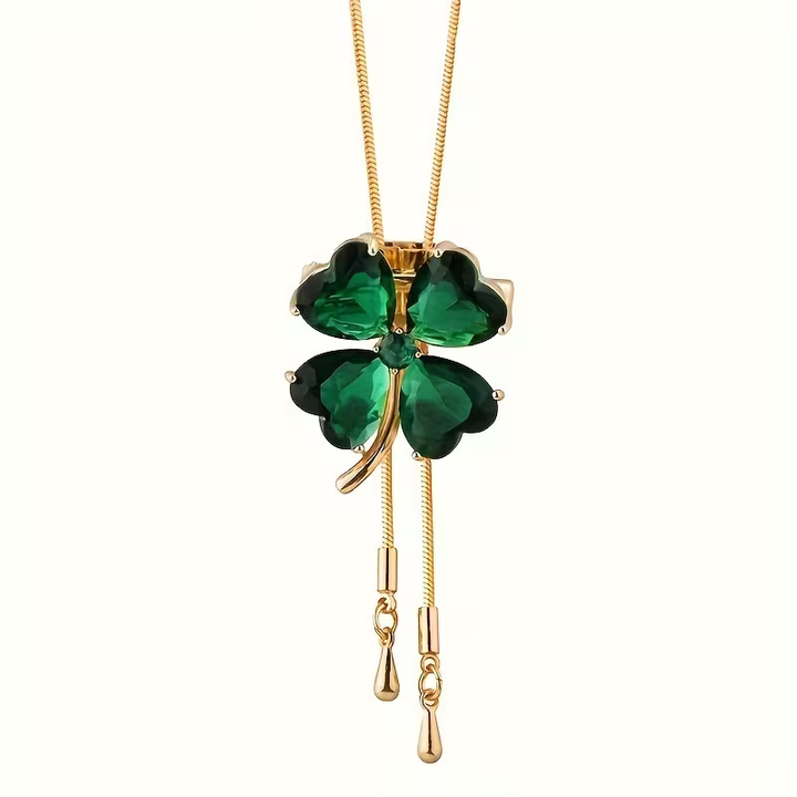 Collier Trèfle Émeraude