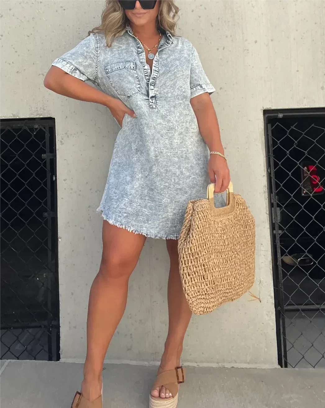 Vera - Robe Chemise en Denim