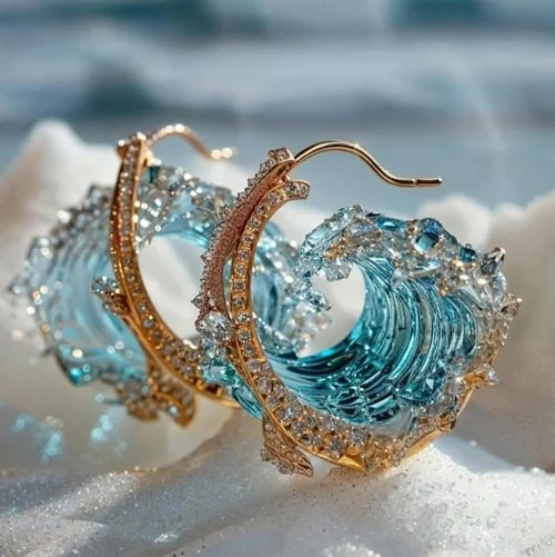 Boucles d'oreilles avec l'esprit de l'océan