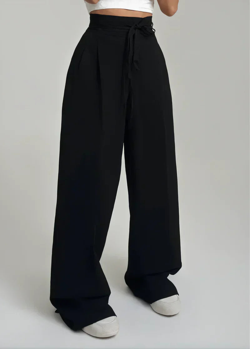 Josephine | Pantalons Taille Haute à Jambes Larges