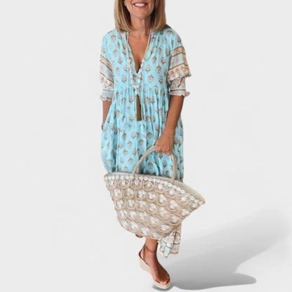 Marlena | Robe avec Décolleté en V et Silhouette en A