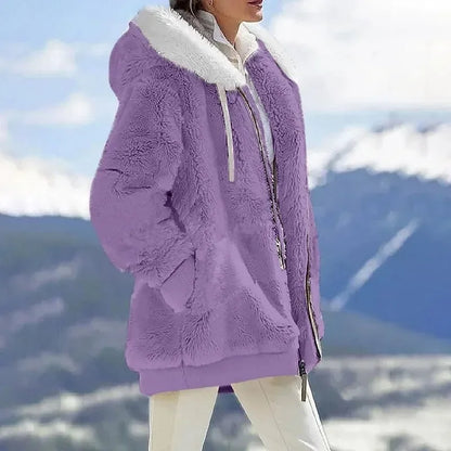 Alexa | Veste d'Hiver avec Capuche et Fermeture Éclair