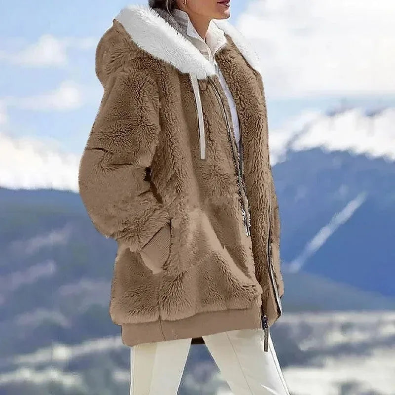 Alexa | Veste d'Hiver avec Capuche et Fermeture Éclair